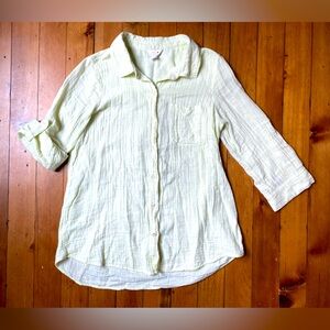 Light Neon Green Button-Up Shirt